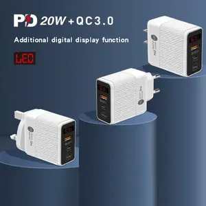 best selling products 2023 amazon LED Display charging usb type c fast charger for pd charger