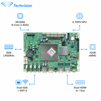 Computadora de Placa Única Techvision 3356A RK3588 de 8 Núcleos a 2.4GHz, 8GB LPDDR4x, 32GB EMMC, 6 TOPS NPU, Doble GbE, WiFi6, 4G/5G, Computación de Borde