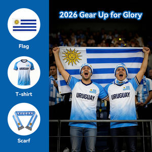Bandera de Gahumi 2026 para Fanáticos del Fútbol de Canadá, México, Estados Unidos y Uruguay, Bandera Colgante de Poliéster Personalizada a Bajo Precio, Bandera Promocional Sublimada - Product Image 1