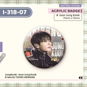 Broches et badges en film laser Kpop Jungkook V Jimin Jin <span class=keywords><strong>RM</strong></span> Karina Winter Bigbang I-DLE Suga – Emblèmes de mode pour sacs et vêtements - Product Image 4