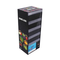 Présentoir acrylique recyclé noir APEX à 4 niveaux Présentoir de magasin de fumée pour magasin