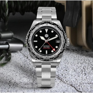 นาฬิกาดำน้ำ San Martin SN0112 สำหรับผู้ชาย ตัวเรือนแบบ World Time Bezel สปอร์ตหรูหรา NH34 GMT ธุรกิจ ระบบอัตโนมัติ กลไกจักรกล กระจกแซฟไฟร์ กันน้ำลึก 200 เมตร - Product Image 2