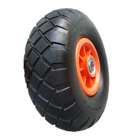Roues de roulette de pneu de mousse de polyuréthane anti-crevaison de 10 pouces pour l'utilisation de brouette
