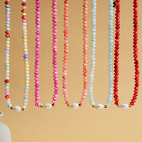 Collar de Moda Boho con Cuentas de Piedras Preciosas Naturales Coloridas y Perlas, Chapado en Oro, de Acero Inoxidable, Hecho a Mano, Regalo para Mujer