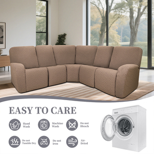 Housse <span class=keywords><strong>de</strong></span> canapé d'angle en L extensible et imperméable <span class=keywords><strong>de</strong></span> haute qualité, motif écossais, anti-poussière, durable, pour salon - Product Image 4