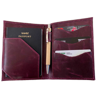 Étui pour passeport de voyage personnalisé en cuir véritable fait à la main porte-carte de crédit d'identité couvre argent portefeuille cadeaux pour unisexe avec Logo personnalisé