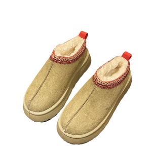 <span class=keywords><strong>Botas</strong></span> de nieve cálidas de invierno 2023 para <span class=keywords><strong>mujer</strong></span>, botines cortos de ante peludo con plataforma, sin cordones, tallas grandes - Product Image 1
