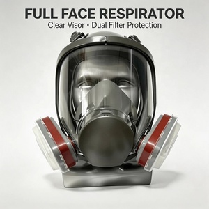 Masque respiratoire réutilisable intégral, interface à double baïonnette, compatible avec <span class=keywords><strong>filtre</strong></span> multi-gaz <span class=keywords><strong>ABEK1P3</strong></span>, protection chimique contre les risques mixtes - Product Image 1