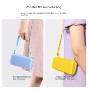 Tragbarer kleiner mit gefalteten Tüte ultra-light 5-faltiger Regenschirm Sonnenschutz UV Mini Taschen-Regenschirm