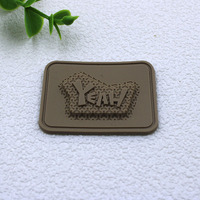 Écussons en caoutchouc PVC souple personnalisés avec logo gaufré rectangulaire, pour vêtements, chapeaux, accessoires tactiques, patchs en silicone à coudre, accessoires vestimentaires