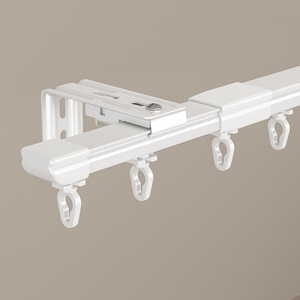 Fabricant de rails de rideaux Longueur personnalisée Pièces de rideaux Montage mural au <span class=keywords><strong>plafond</strong></span> <span class=keywords><strong>Rail</strong></span> de rideaux en aluminium à pliage en S - Product Image 6