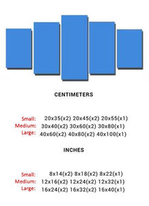 Impression d'art mural sur toile personnalisée à 5 panneaux, peintures élégantes pour la décoration intérieure - Product Image 2