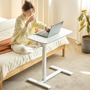 <span class=keywords><strong>Table</strong></span> élévatrice de bureau d'<span class=keywords><strong>ordinateur</strong></span> portable mobile pliable blanc réglable pneumatique - Product Image 1