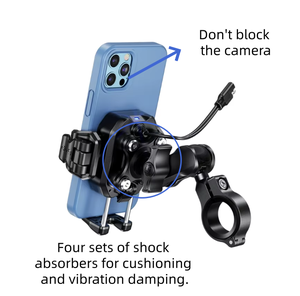 Pengisi Daya USB Cepat Tahan Air Kewig, Pengisian Nirkabel Cepat, Dudukan Ponsel Motor Anti Getaran dan Stabil dengan Dudukan Ponsel - Product Image 2