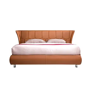 Ein robustes und langlebiges Bett mit Schlafzimmer möbeln Luxus-Komfort-Kingsize-Bett mit unabhängiger Feder kern matratze