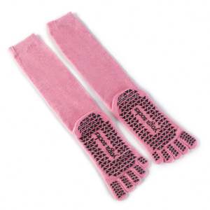 Custom <b>Long</b> Yoga Socks Anti-<b>slip</b> Professional Women's Wholesale Pilates Socks Five-finger Socks - Product Image 2