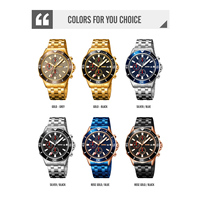 Reloj Deportivo Cronógrafo para Hombre, de Lujo, Resistente al Agua, con Cristal, Esfera con Agujas, Multifunción, Luminoso, con Tres Esferas, de Cuarzo y Acero Inoxidable