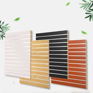 Slatwall Display Factory Direct Sale Display Shelves MELAMINE GROOVED SLATWALL Slot MDF Board