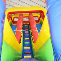 Château gonflable aquatique pour enfants rouge et bleu, jeux gonflables, toboggan