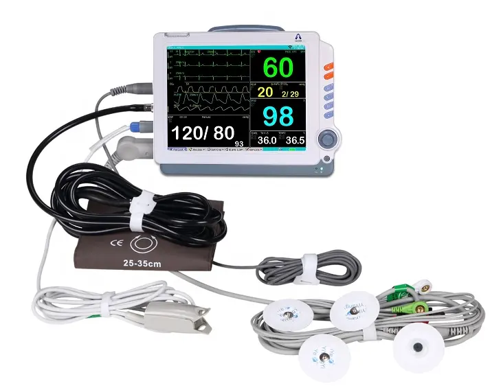 High Quality 121 Inch ICU Cardiac Monitoring Patient Monitor Multi Parameters Touch Screen Vital Sign Monitor With Cheap Price