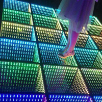 Piste de danse LED pour mariage avec contrôle DMX512, éclairage RGB classé IP67, capacité de charge de 500 kg