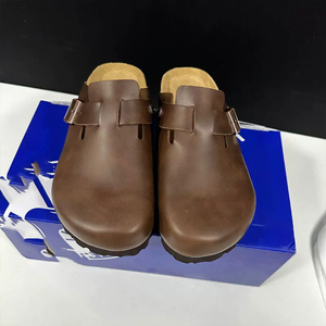 Sandales S de haute qualité 2026 en cuir véritable, semelle souple antidérapante, sabots plats pour la plage et l'extérieur - Product Image 4