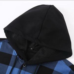 <span class=keywords><strong>Camicia</strong></span> a Quadri con Cappuccio e Maniche Lunghe Foderata in Pile per <span class=keywords><strong>Uomo</strong></span>, Ideale per l'Autunno e l'Inverno, per Calore all'Aperto - Product Image 3