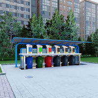 RNKJ Personnalisation de la marque 1100L Six classifications Poubelles souterraines Système de poubelles intelligentes Conteneur de recyclage des déchets
