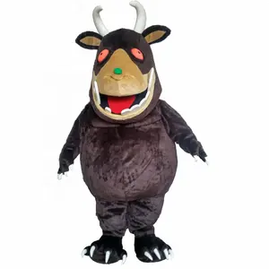 Famous character cartoon in UK adult gruffalo mascot costumes soft plush big belly gruffalo mascot costume commercial