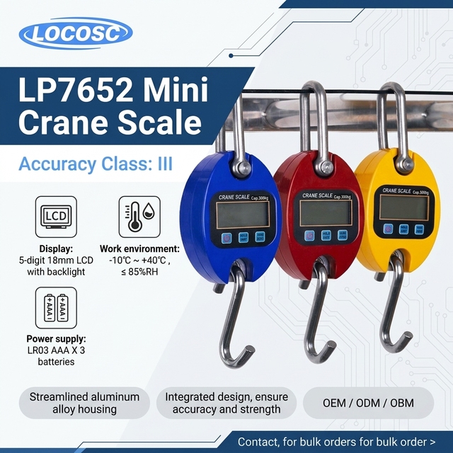 Ningbo LOCOSC Electronic Digital Display Mini OCS Crane Scale Hanging Scales  with Hook