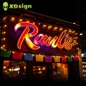 Insegne LED Personalizzate a <span class=keywords><strong>Lettere</strong></span> Scatolate con Illuminazione Multicolore, Controllate via Bluetooth, per Decorazione Bar e Pubblicità Commerciale - Product Image 1