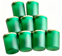 Bocaux en verre givré personnalisés pour bougies, 7oz/10oz/14oz, avec impression sérigraphiée, couvercle en bois, pour promotion et artisanat