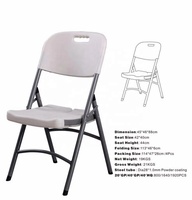 Chaise de jardin moderne en métal robuste, cadre blanc, chaises pliantes en plastique personnalisées pour événements et fêtes