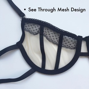 Soutien-gorge en dentelle, Lingerie transparente, Sexy, pour femmes, sous-vêtements - Product Image 3