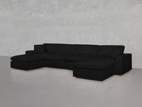 Neue Aktion: Modulares Wohnzimmer-Sofa aus Leinenstoff, Wolkensofa-Bett, Chaiselongue, Modulares Ecksofa