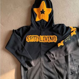 Sweat à capuche d'hiver personnalisé pour homme avec patchs en chenille, broderie intégrale en chenille, 100% coton, coupe oversize, écologique - Product Image 5