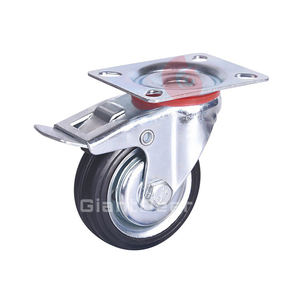 3Inch 3.5Inch 4Inch 5Inch <strong>6Inch</strong> 8Inch European Style <strong>Swivel</strong> Threaded Stem Industrial Rubber <strong>Caster</strong> <strong>Wheel</strong> - Product Image 6