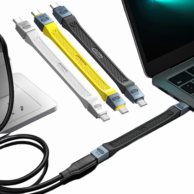 Otg Usb Type c Thunderbolt 3 Cable 8K 240W PD 80Gbps 5A Fast Charging FPC Material E-Marker Chip