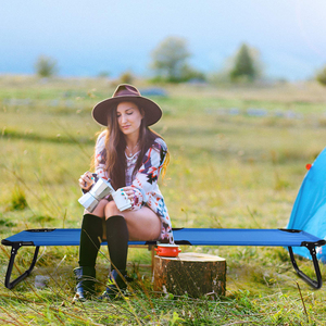 Người lớn mang theo túi bên túi ngoài trời di động Giường ngủ du lịch cắm trại kỳ nghỉ Công suất màu xám Gấp Cắm Trại cot - Product Image 6