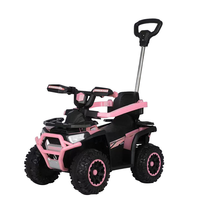 Voiture jouet multifonctionnelle unisexe à succès, musique, tout-terrain, voiture à pédales pour enfants avec barre de poussée pour enfants de 1 à 3 ans