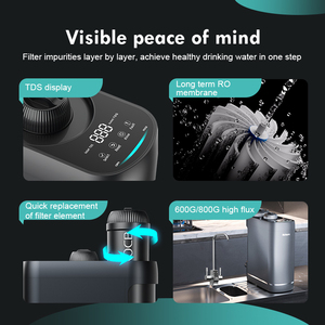 Sistema de Ósmosis Inversa (RO) Eléctrico sin Tanque Nobana de 5 Etapas con Autolimpieza y Construcción de Plástico para Purificador de Agua Potable en Hogares y Hoteles - Product Image 5