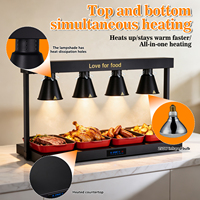 Station de chauffe alimentaire électrique commerciale avec lampe chauffante numérique infrarouge pour hôtels, restaurants et serveurs de buffet
