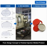 Griglia per Altoparlanti in Plastica ABS Stampata a Iniezione, Disco Filtrante Circolare Perforato con Texture ad Anello Concentrico, Fornitura OEM