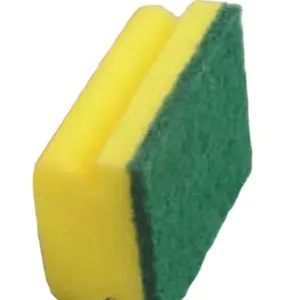 Cleaning Scrub Sponges One Scouring Scrubbing One Absorbent Side, Abrasive Scrubber Sponge Dish Pads