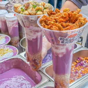 20 set 2 in 1 1000ml Mangkuk Pasta Taro Bentuk Jempol untuk Bakpao Goreng, Mangkuk Snack, Makanan & Minuman untuk Dibawa Pulang - Product Image 3