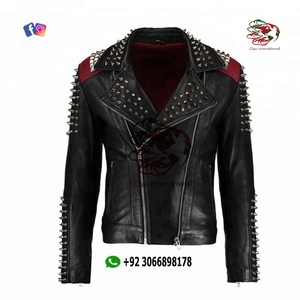 Chaquetas de Cuero Impermeables de Alta Calidad para Hombre y Mujer, Abrigo de Invierno de Talla Grande con Decoración de Piel, Capucha con Cuello, Cadenas Brillantes con Tachuelas - Product Image 5