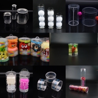 Rond Transparent Pvc Boîte De Bonbons Alimentaire En Plastique Transparent Cylindre Transparent Emballage Alimentaire Tube En Acétate