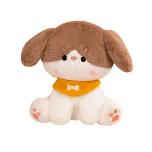 Wholesale Funny Cartoon Cute Dog Doll Plush Toy Doll Pet Punny Scarf Doll Creative Home Decoration Children's Birthday Gift
