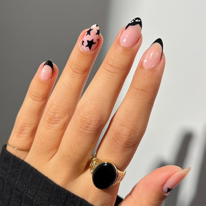 Vente en gros <span class=keywords><strong>pas</strong></span> <span class=keywords><strong>cher</strong></span> presse 3d sur les ongles haute qualité moyen amande dégradé diamant ongles manucure bâton sur ongles pour les femmes - Product Image 6
