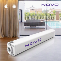 Rel Aluminium NOVO N21 untuk Tirai Horizontal Bermotor, Sistem Motor Tirai Gelombang, Motor Tirai Pintar